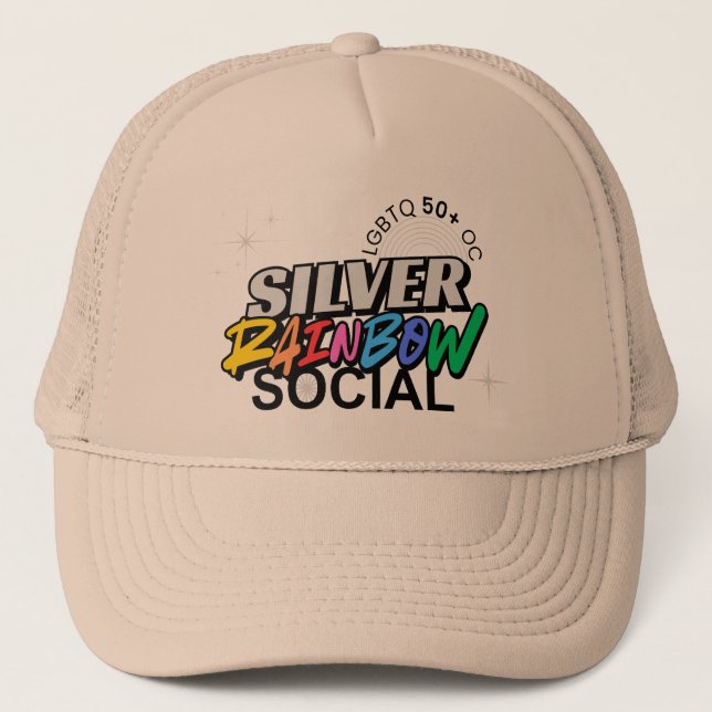 Gorra De Camionero Silver Rainbow Social Trucker Hat (Anverso)