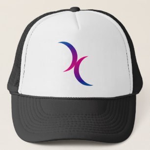 Gorra De Camionero Símbolo bisexual del orgullo de la luna creciente