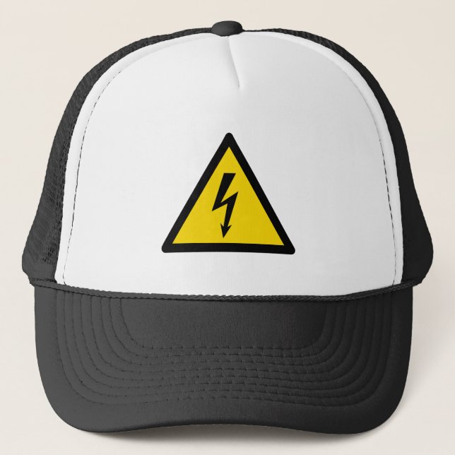 Gorra De Camionero símbolo de alta tensión símbolo eléctrico precauci (Anverso)