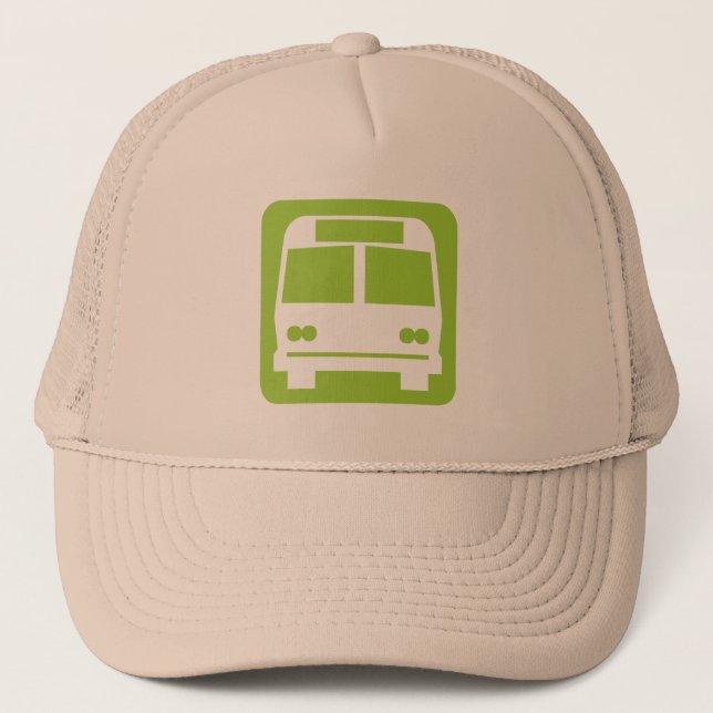 Gorra De Camionero Símbolo de bus - Negro (Anverso)