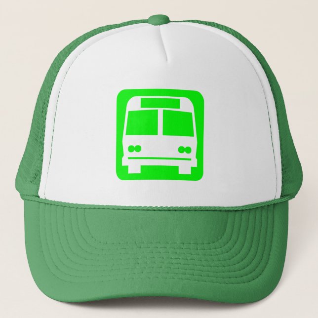 Gorra De Camionero Símbolo de bus - Verde (Anverso)