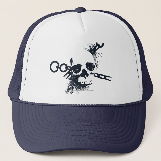 Gorra De Camionero Símbolo de cráneo de Necromancer (Anverso)