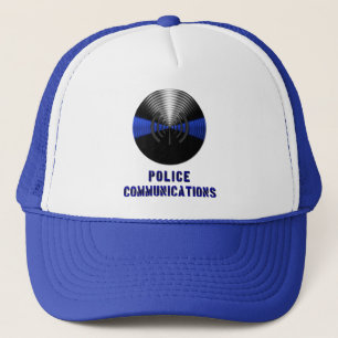 Gorra De Camionero Símbolo de división de la línea azul delgada origi
