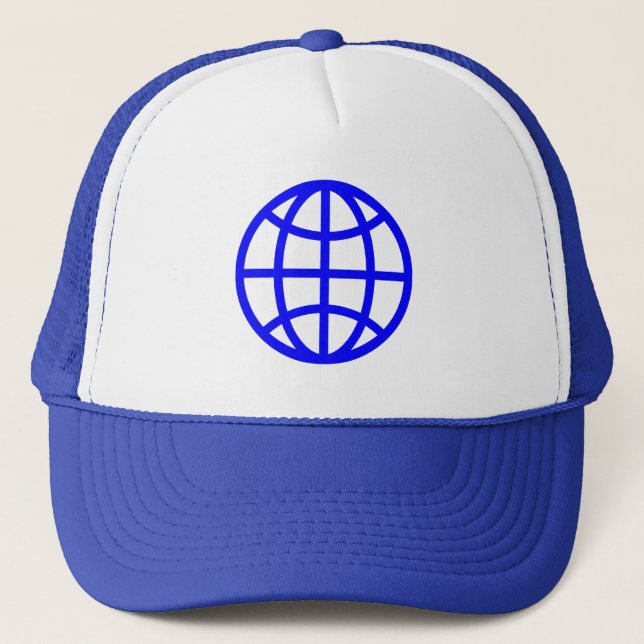 Gorra De Camionero Símbolo de globo - Azul (Anverso)