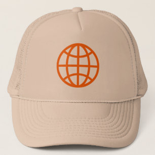 Gorra De Camionero Símbolo de globo - Naranja