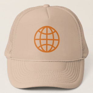 Gorra De Camionero Símbolo de globo - Naranja ligero