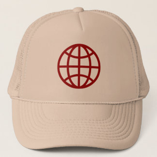 Gorra De Camionero Símbolo de globo - Rojo de rubí