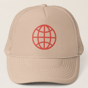Gorra De Camionero Símbolo de globo - Rosa tropical