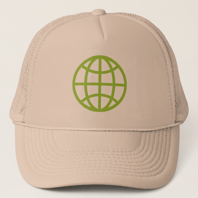 Gorra De Camionero Símbolo de globo - Verde marciano (Anverso)