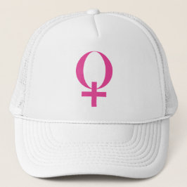 Gorra De Camionero Símbolo de la Venus planetaria (rosa)