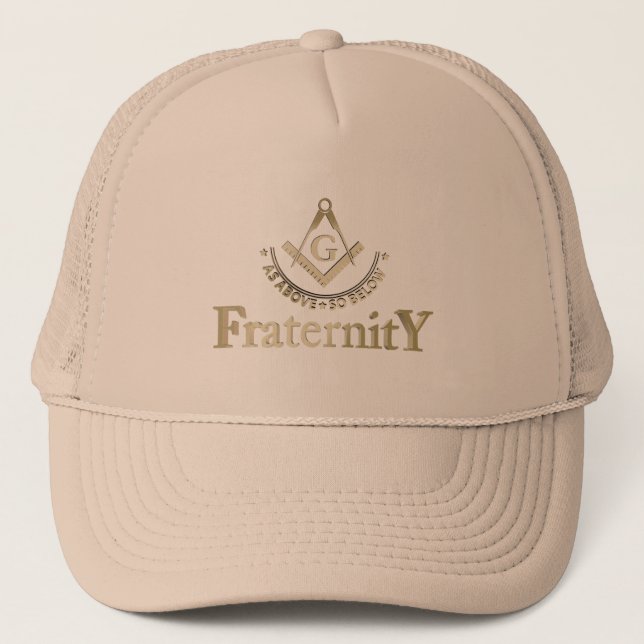Gorra De Camionero Símbolo de masonería (Anverso)