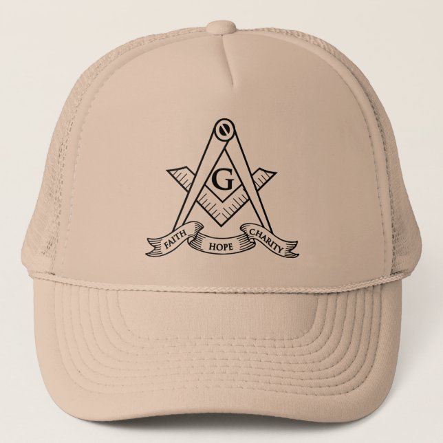 Gorra De Camionero Símbolo de masonería (Anverso)