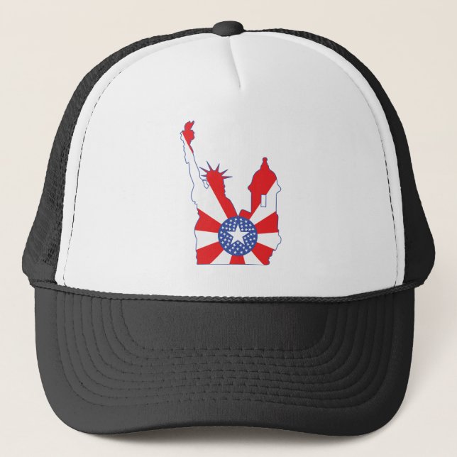 Gorra De Camionero símbolo de Nueva York Puerto Rico combinado (Anverso)