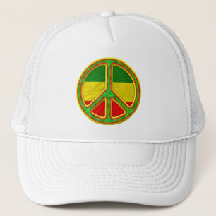 Gorra De Camionero Símbolo de paz de Rasta