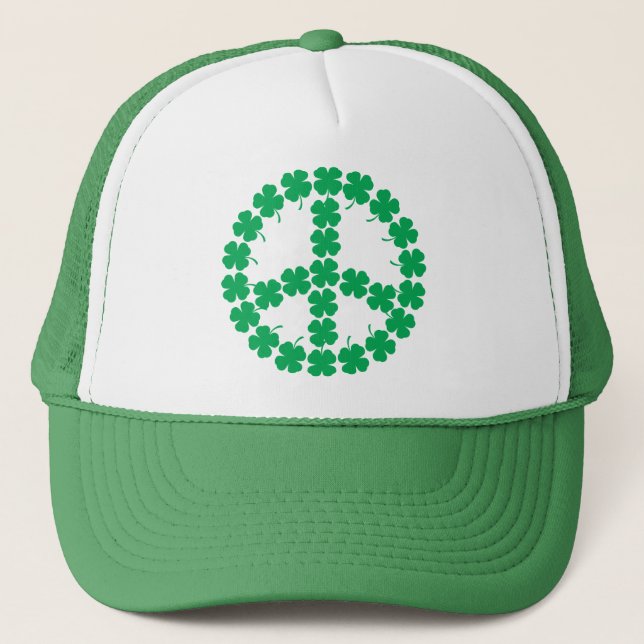 Gorra De Camionero Símbolo de paz del trébol (Anverso)