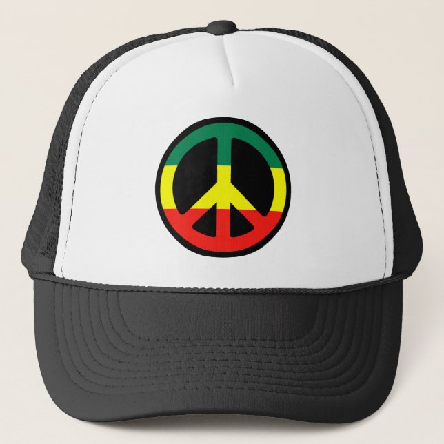 Gorra De Camionero Símbolo de paz rasta (Anverso)