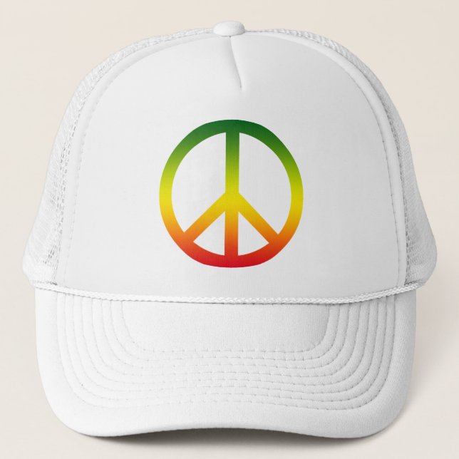 Gorra De Camionero Símbolo de paz Rasta (Anverso)
