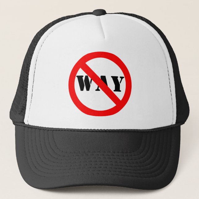 Gorra De Camionero Símbolo de personalizable "No" (Anverso)