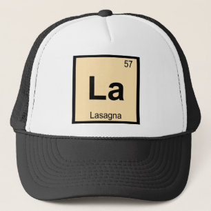 Gorra De Camionero Símbolo de tabla periódica de química de La - L
