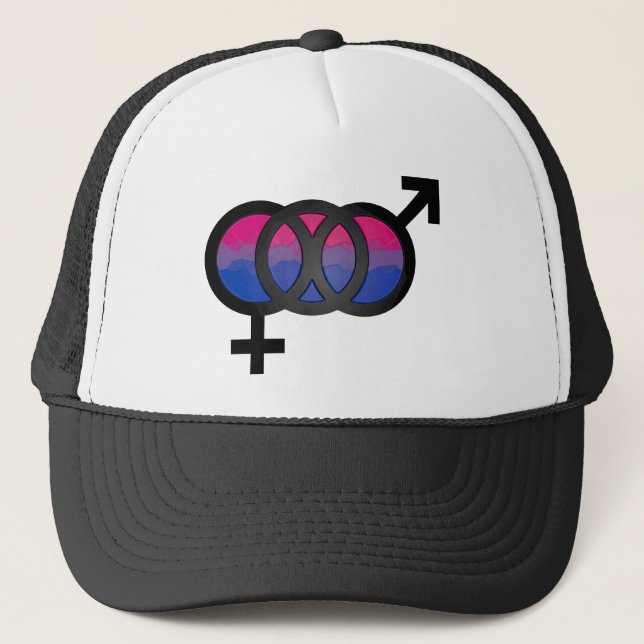 Gorra De Camionero símbolo del Bisexual 3D (Anverso)