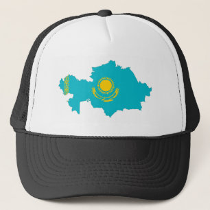 Gorra De Camionero símbolo del mapa de la bandera de kazajistán