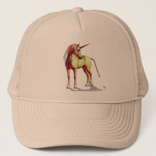Gorra De Camionero Símbolo derecho rosado fresco lindo del unicornio