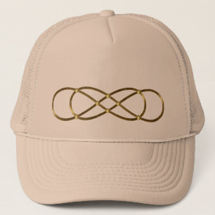 Gorra De Camionero Símbolo doble infinito - Oro antiguo