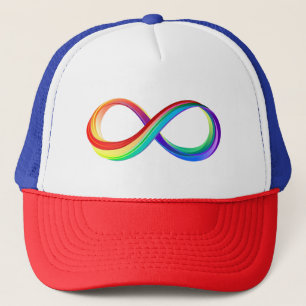 Gorra De Camionero Símbolo infinito arcoiris en capas