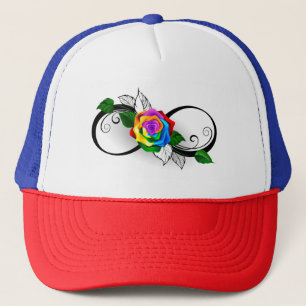 Gorra De Camionero Símbolo infinito con Rosa arcoiris