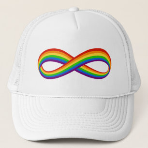 Gorra De Camionero Símbolo infinito de amor arcoiris Personalizado or