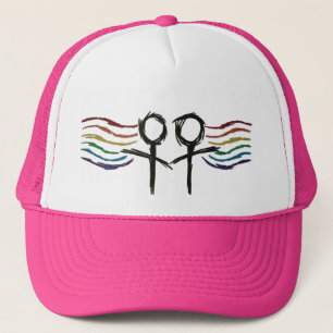 Gorra De Camionero Símbolo lesbiano de la hembra del orgullo