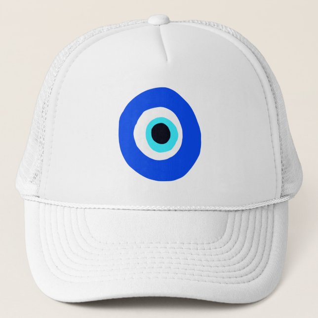 Gorra De Camionero Símbolo ocular griego encanto afortunado (Anverso)
