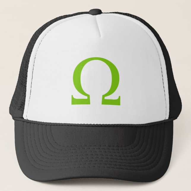 Gorra De Camionero Símbolo Omega (Anverso)