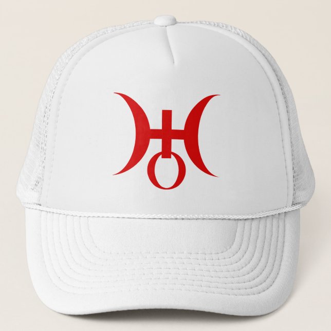 Gorra De Camionero Símbolo planet Uranus (rojo) (Anverso)