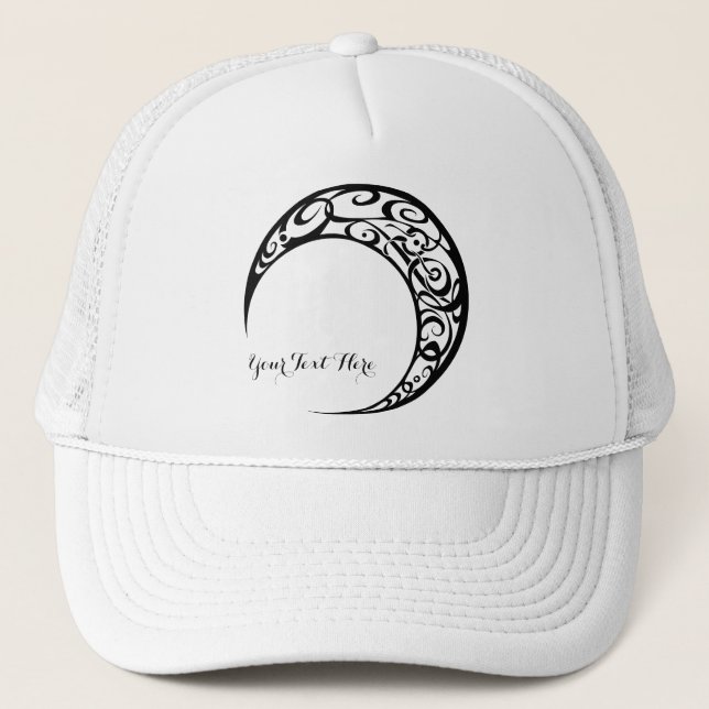 Gorra De Camionero Símbolo tribal de luna personalizado (Anverso)