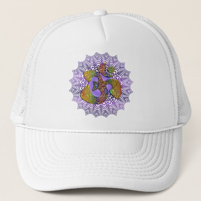 Gorra De Camionero Símbolo Universal OM / AUM - Ornamento (Anverso)