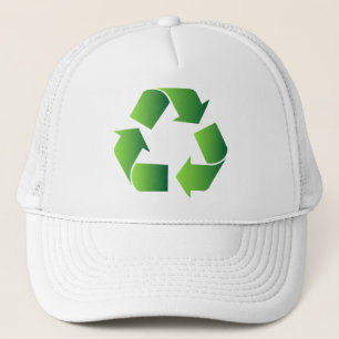 Gorra De Camionero Símbolo verde de reciclaje