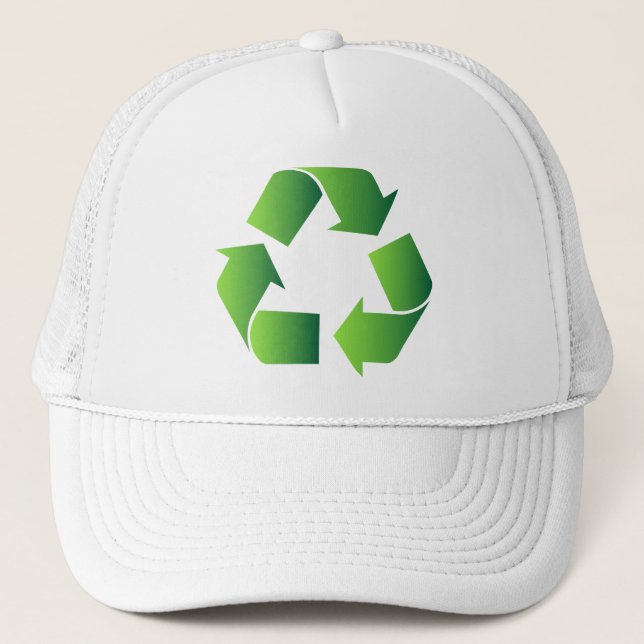 Gorra De Camionero Símbolo verde de reciclaje (Anverso)