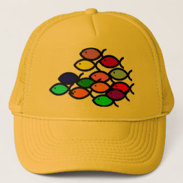 Gorra De Camionero Símbolos cristianos de los pescados - escuela del