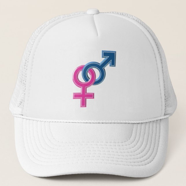 Gorra De Camionero Símbolos masculinos acoplados de mujeres (Anverso)