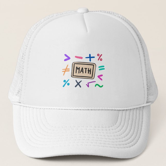 Gorra De Camionero Símbolos matemáticos para estudiantes y padres (Anverso)