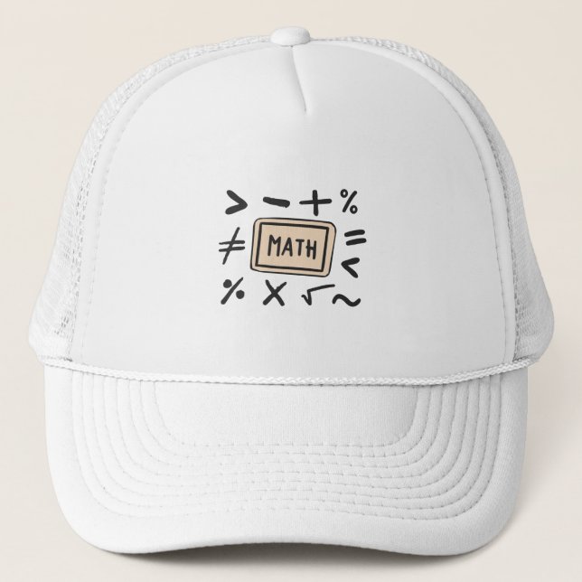 Gorra De Camionero Símbolos matemáticos para estudiantes y padres (Anverso)