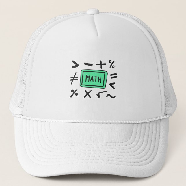 Gorra De Camionero Símbolos matemáticos para estudiantes y padres (Anverso)