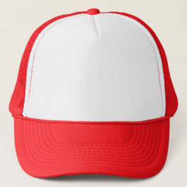 Gorra De Camionero Simple Autoridad Blanca Y Roja®