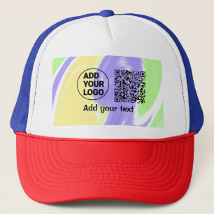 Gorra De Camionero Simple código qr minimalista agregar logotipo esca
