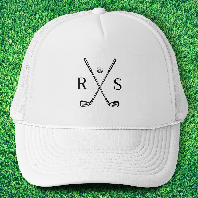Gorra De Camionero Simple Elegante Monograma Primer Golf (Subido por el creador)
