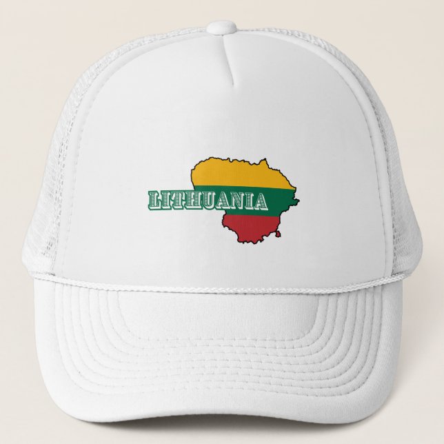 Gorra De Camionero Simple lituania lietuva Flag Souvenir (Anverso)