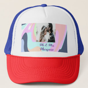Gorra De Camionero simple minimal añade tu nombre foto pintura pastel