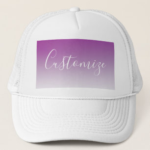 Gorra De Camionero Simple Moderno Gradiente Ombré Purpura Minimalista