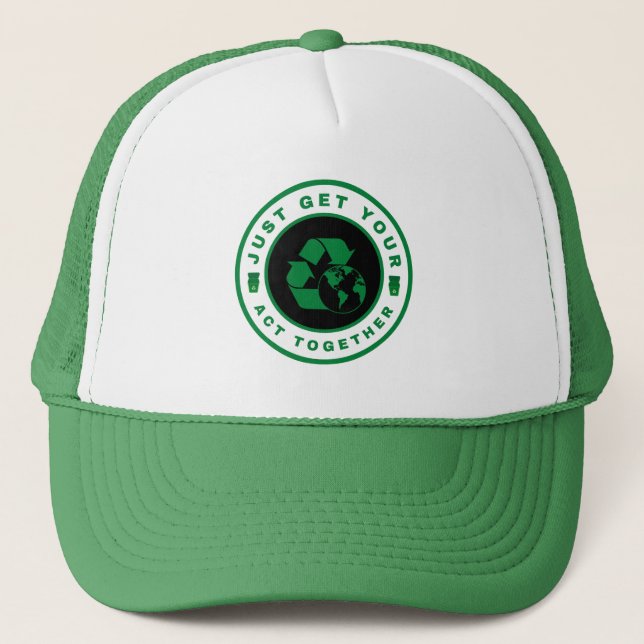 Gorra De Camionero Simplemente ponte las pilas (Anverso)